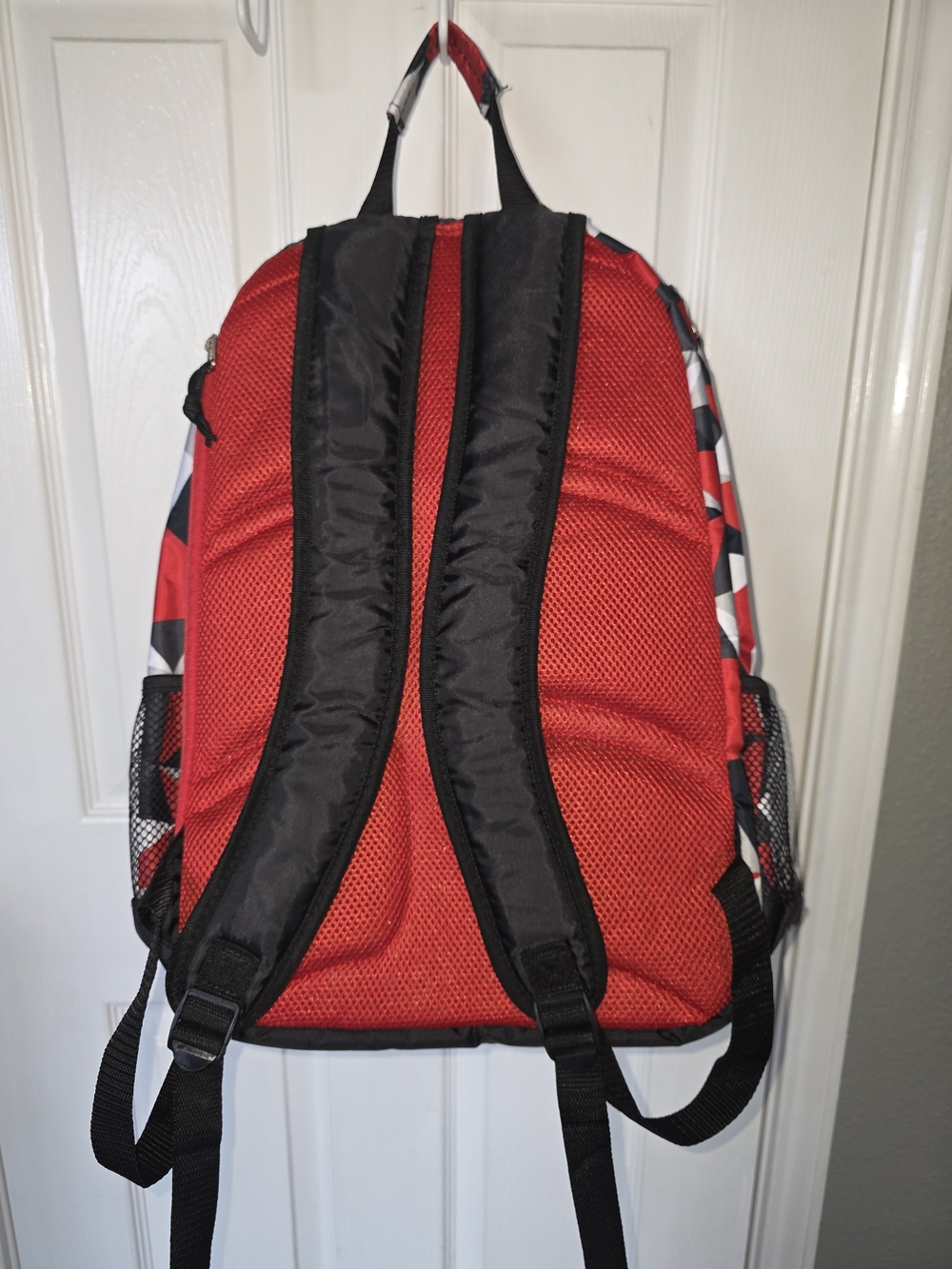 Geometric Red & Black Backpack - Picture 2 of 7